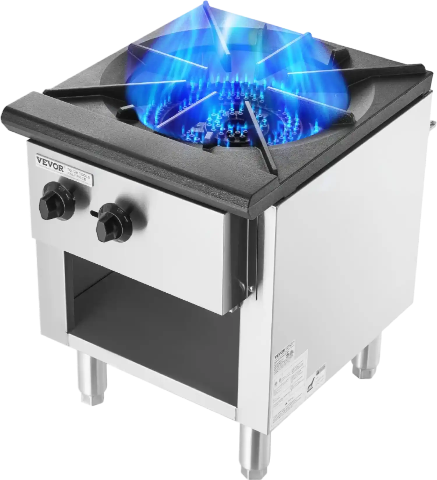 Vevor Commercial Gas Range 1-Burner 90,000 BTU Natural Gas and Propane New
