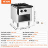 Vevor Commercial Gas Range 1-Burner 90,000 BTU Natural Gas and Propane New