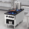 Vevor Commercial Gas Range Stove 180000 BTU 2-Burner Stainless Steel Natural Gas/Propane New