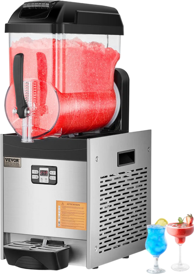 Vevor Commercial Slushy Machine 3.17 Gal Single Tank with Digital Controls and Auto Cleaning New