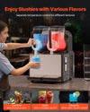 Vevor Commercial Slushy Machine 1.05 Gal 2 Tank with Digital Controls and Auto Cleaning New