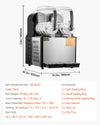Vevor Commercial Slushy Machine 1.05 Gal 2 Tank with Digital Controls and Auto Cleaning New