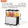 Vevor Commercial Cold Beverage Dispenser 3.2 Gal x 3 Tanks 370W Stainless Steel New
