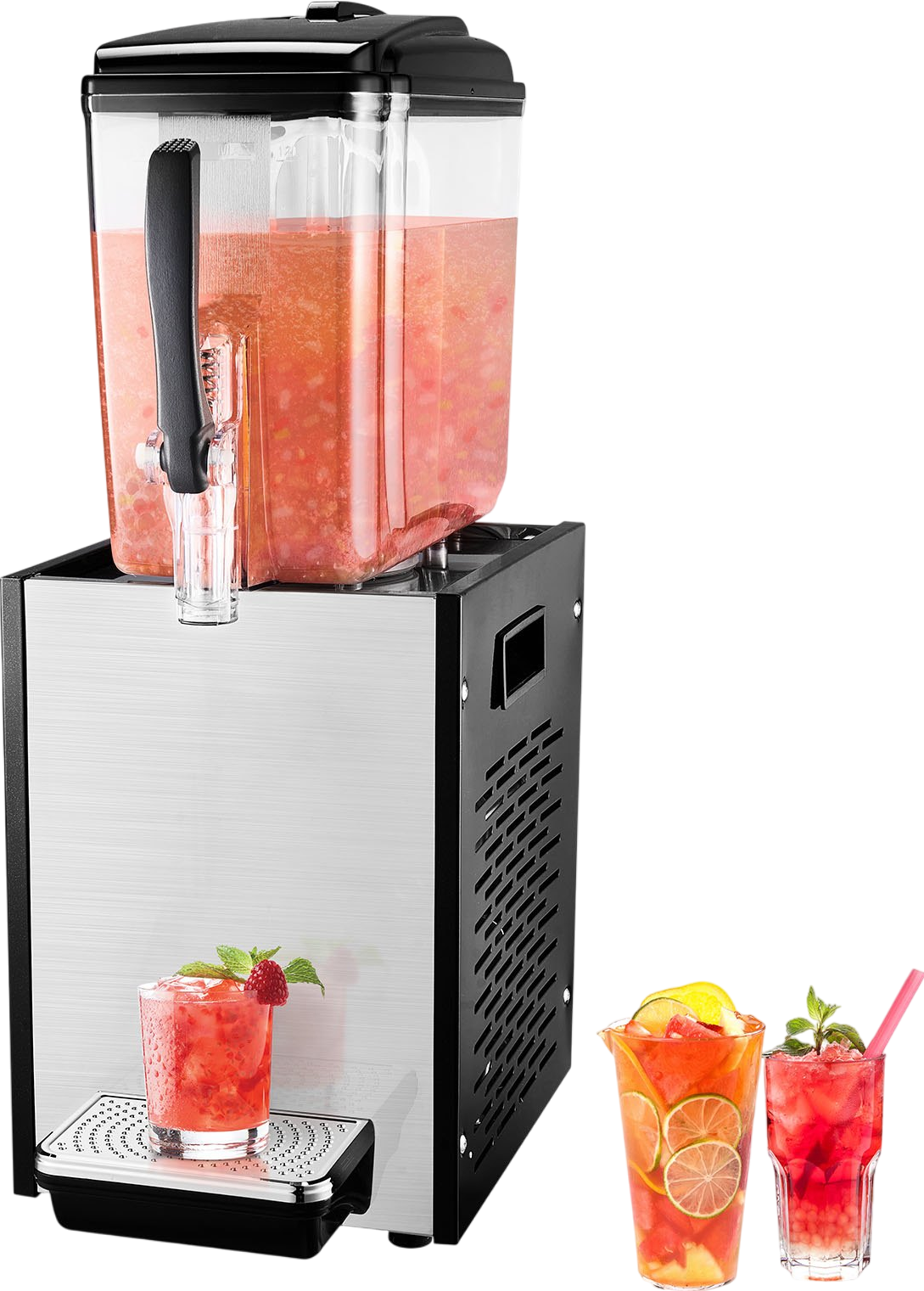 Vevor Commercial Cold Beverage Dispenser 3.2 Gal x 1 Tank 246W Stainless Steel New