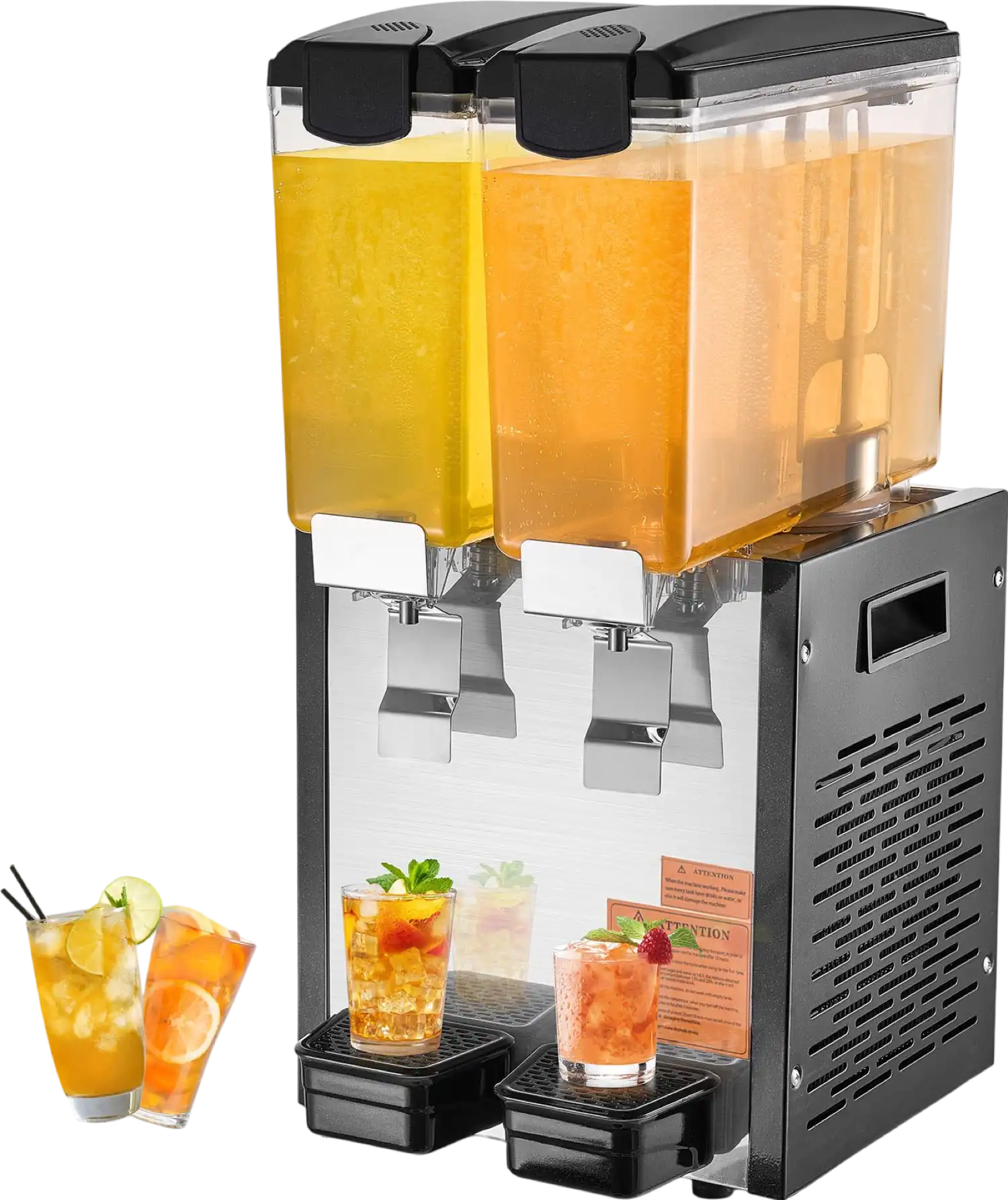 Vevor Commercial Cold Beverage Dispenser 2.6 Gal x 2 Tanks 270W Stainless Steel New