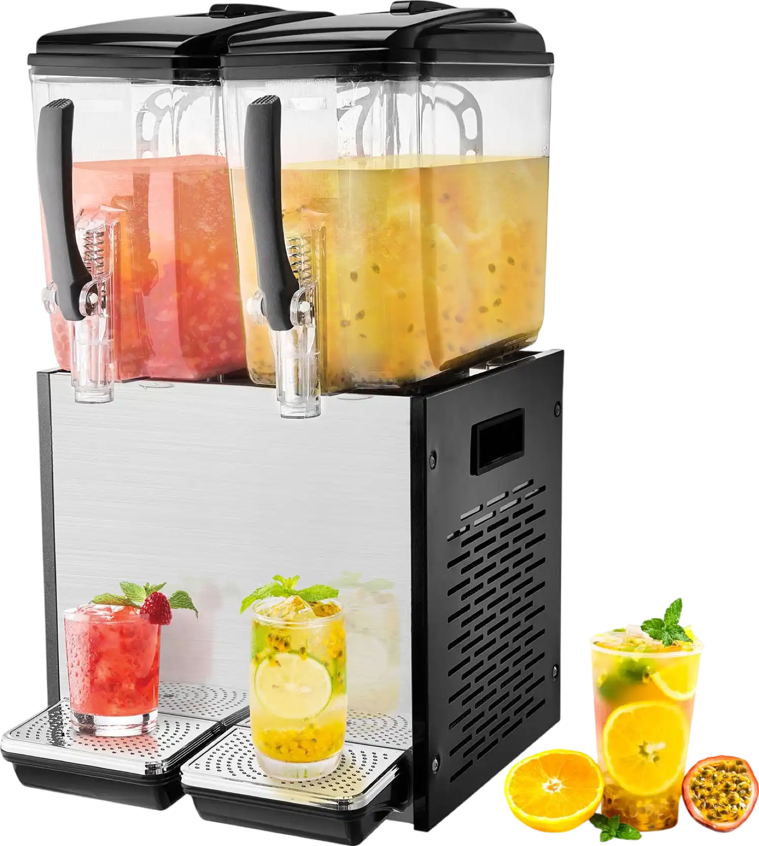 Vevor Commercial Cold Beverage Dispenser 3.2 Gal x 2 Tanks 286W Stainless Steel New
