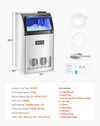 Vevor Commercial Ice Maker 130 Lbs/24H Freestanding Machine with 33 Lbs Storage New