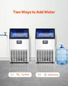 Vevor Commercial Ice Maker 100 Lb/24H Freestanding with 45-Cube Tray and 33 Lb Storage New