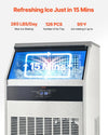 Vevor Commercial Ice Maker 265 Lbs/24H Freestanding Cabinet 88 Lbs Storage New