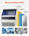 Vevor Commercial Ice Maker 265 Lbs/24H Freestanding Cabinet 88 Lbs Storage New