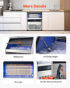 Vevor Commercial Ice Maker 265 Lbs/24H Freestanding Cabinet 88 Lbs Storage New