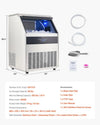 Vevor Commercial Ice Maker 265 Lbs/24H Freestanding Cabinet 88 Lbs Storage New