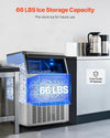 Vevor Commercial Ice Maker 200 Lbs/24H with 66 Lbs Storage and Self-Cleaning New