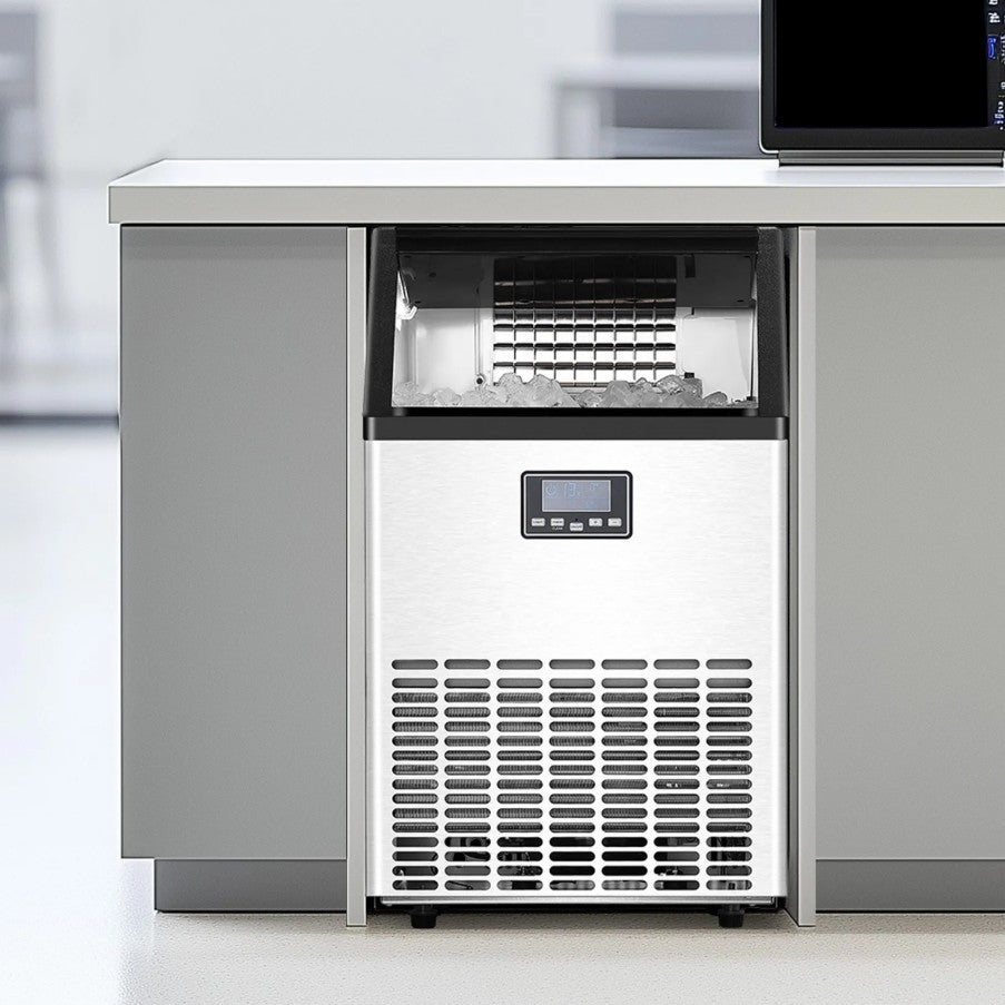 Vevor Commercial Ice Maker 150 Lbs/Day 33 Lbs Storage Dual Water Inlet and Self-Cleaning New
