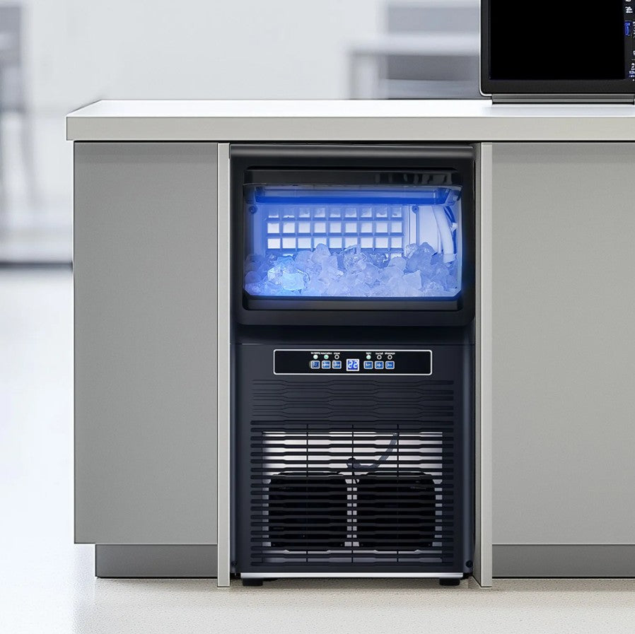 Vevor Commercial Ice Maker 80 Lbs/Day with 12 Lbs Storage and Self-Cleaning New