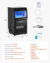 Vevor Commercial Ice Maker 80 Lbs/Day with 12 Lbs Storage and Self-Cleaning New