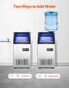 Vevor Commercial Ice Maker 80 Lbs/24H 36 Cubes per Cycle 28 Lbs Storage with Auto Clean New