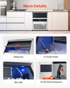 Vevor Commercial Ice Maker 300 Lbs/24H 126 Cubes 88 Lbs Storage Self-Cleaning New
