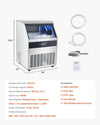 Vevor Commercial Ice Maker 300 Lbs/24H 126 Cubes 88 Lbs Storage Self-Cleaning New