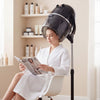 Salon standing hair dryer bonnet with swivel hood and temperature control, ideal for hair drying and treatments.