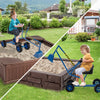 Kids' sand digger with 2-handed controls, flexible shovel, and adjustable arms for outdoor fun in blue.