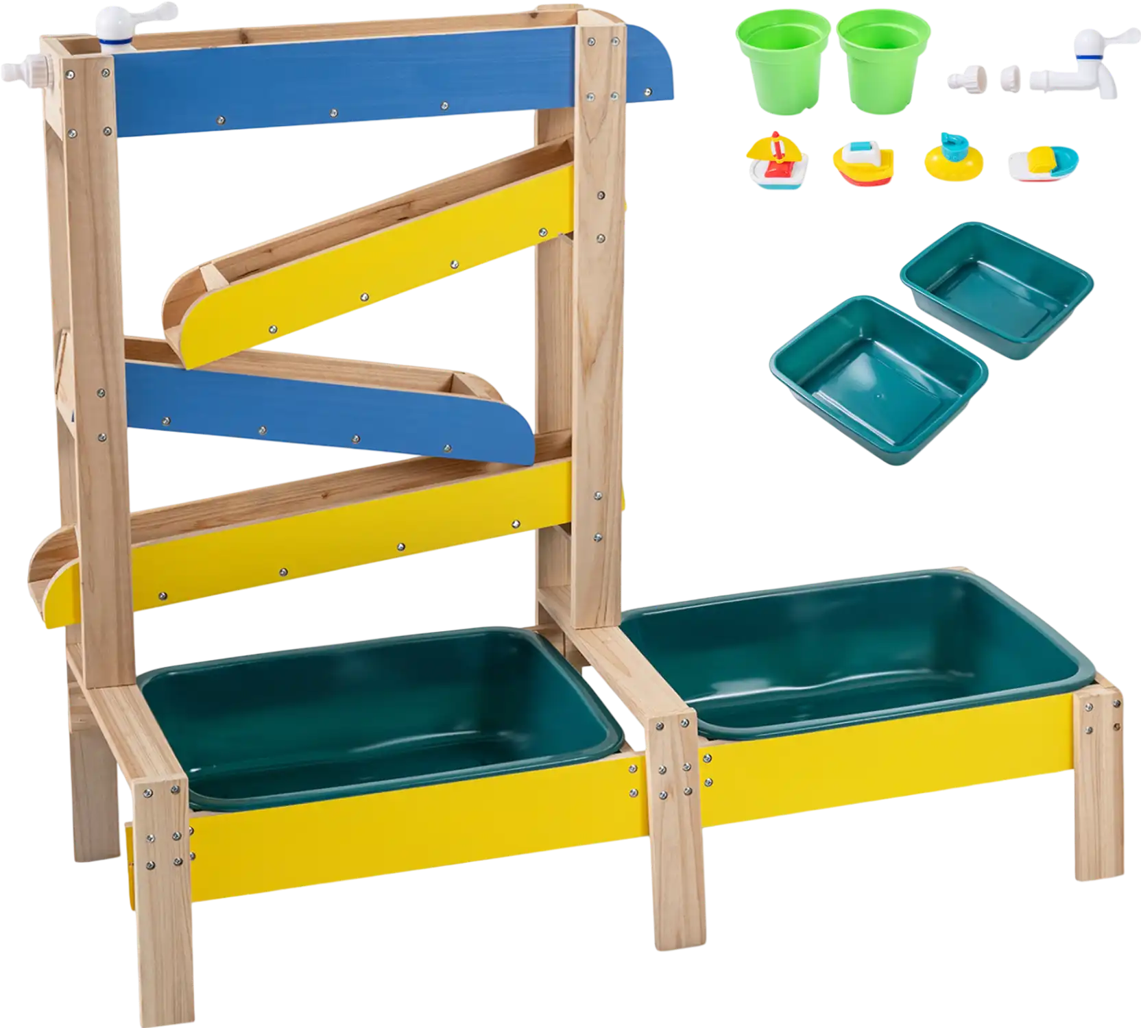 Costway 3-in-1 Toddler Sand & Water Table w/ 2 Basins 69962753 New