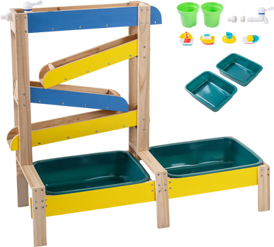 Costway 3-in-1 Toddler Sand & Water Table w/ 2 Basins 69962753 New