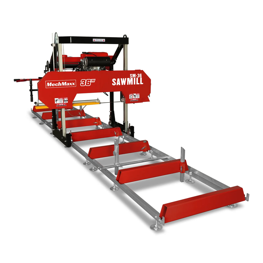 36" MAX Portable Sawmill,  25HP 688cc HONDA GX690 V-Twin Engine,  36" Board Width,  20' Track Length,  (10 x Blades Included),  SM-36HMAX