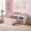 Scalloped Kids Bookshelf and Toy Storage Organizer for Playroom-Pink - Gallery View 1 of 11
