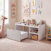 Scalloped Kids Bookshelf and Toy Storage Organizer for Playroom-Gray - Gallery View 1 of 11