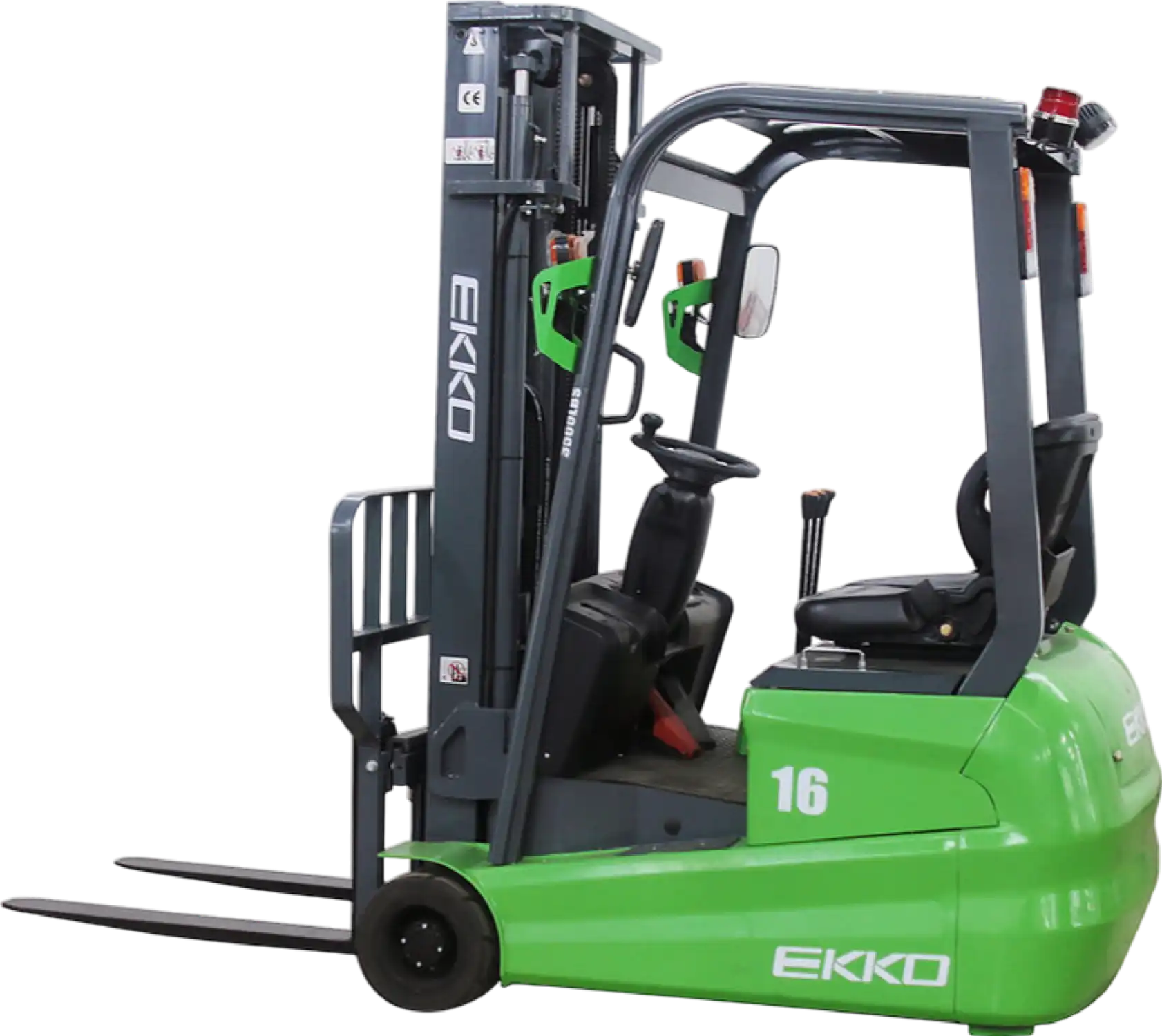 Ekko Lithium Forklift 3-Wheel 24V with Adjustable Forks 216