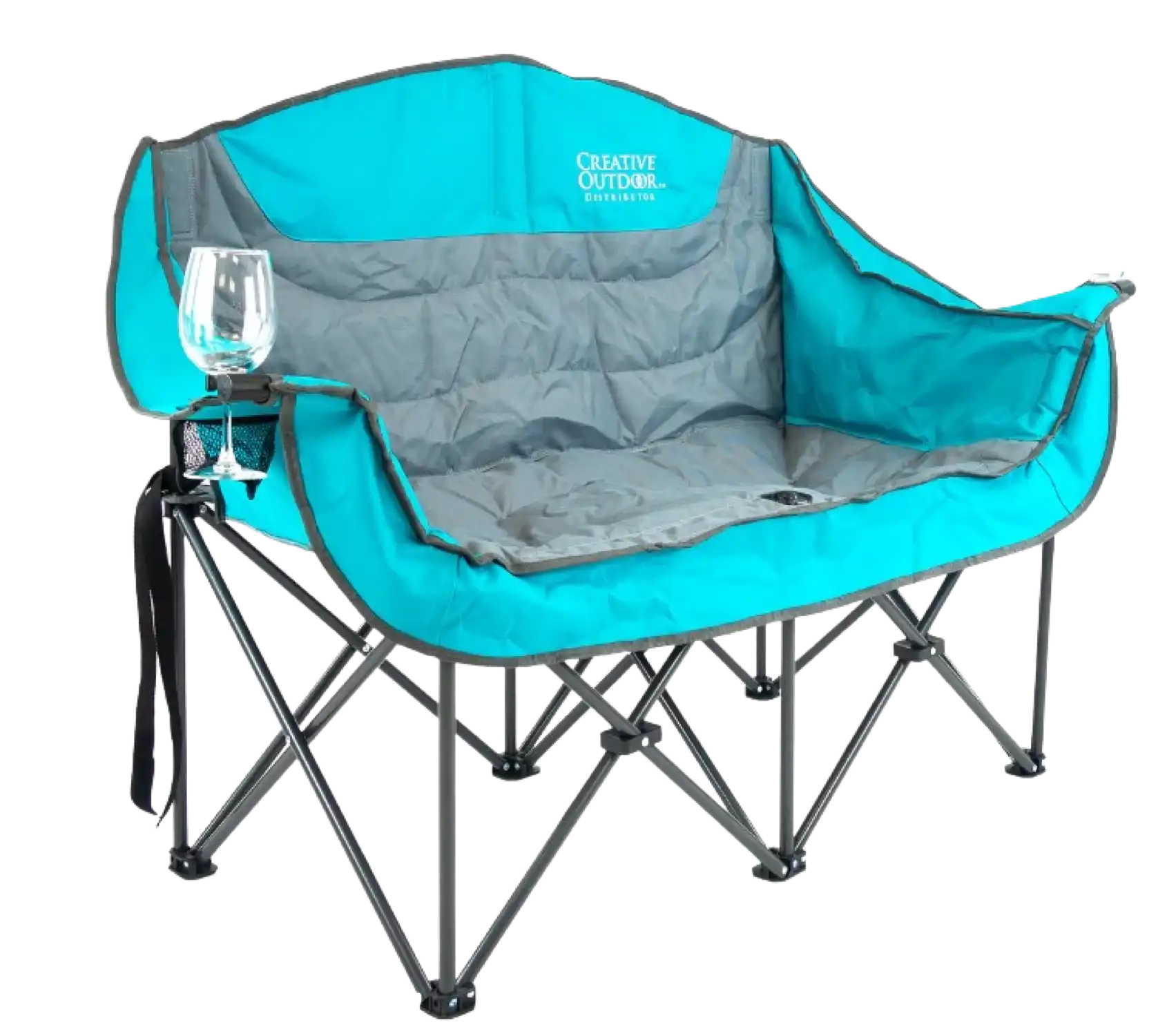 Creative Wagons 812505 Luxury Loveseat Folding Wine Chair Teal New