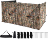 See-Through Hunting Blind Panel with Dog Door Pop up Waterflow Blind for 1-3 People