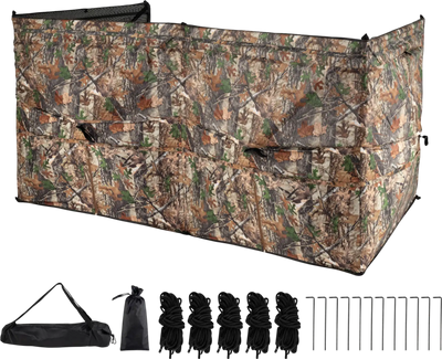 Costway See-Through Hunting Blind w/ Dog Door Pop-Up Waterfowl Tent 1-3 Person 50373732 New