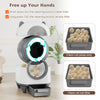 Self-cleaning litter box for multi-cat homes, features 80L drum, odor control, and remote monitoring for easy.