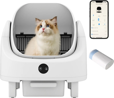 Costway Self-Cleaning Open-Top Cat Litter Box APP Control Multi-Cat 28744628 New