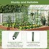 Self-watering raised garden bed with climbing trellis, featuring PE-coated metal tubes and durable design for easy.