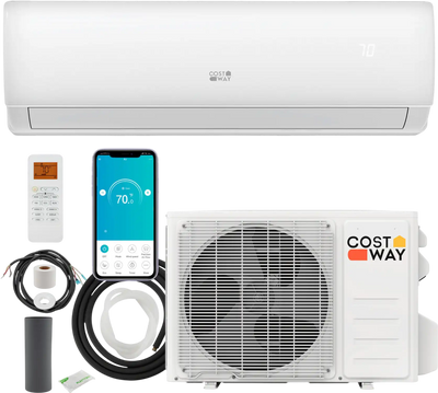 Costway EchoCool 23000 BTU Mini Split Air Conditioner Heat Pump 208/230V 76651384 New