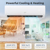 EchoCool split air conditioner with 23000 BTU cooling and 22400 BTU heating, ideal for rooms up to 1500 sq.ft.