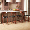 Set of 2 24 Inch Modern Armless Upholstered Cushioned Seat Island Dining Chairs for Kitchen - Gallery View 1 of 10