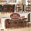 Set of 2 modern armless dining chairs with cushioned seats, made of solid rubber wood, ideal for kitchen islands and.