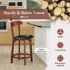 Modern armless dining chair with cushioned seat, rubber wood frame, and ergonomic backrest for kitchen island use.