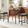 Set of 2 25 Inch Counter Height Bar Chairs for Kitchen Island-Black - Gallery View 1 of 8