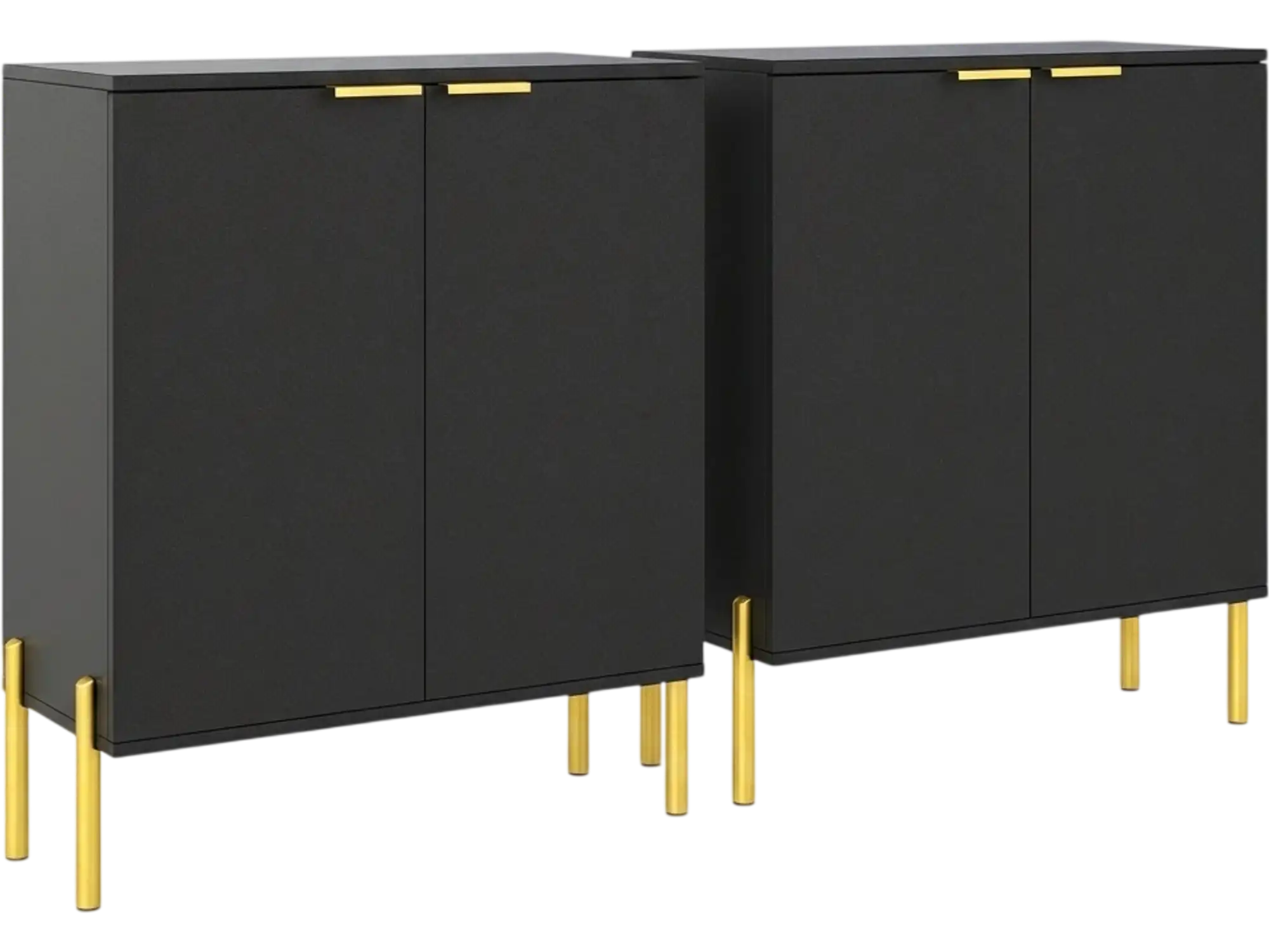 Costway Set of 2 2-Door Buffet Cabinet Sideboard with Metal Legs 49628266 New