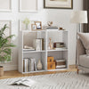 Set of 2 3-Tier Bookshelf with Open Storage Compartment and Freestanding Display Shelf-White - Gallery View 1 of 10