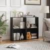 Set of 2 3-Tier Bookshelf with Open Storage Compartment and Freestanding Display Shelf-Black - Gallery View 1 of 10