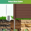 Robust metal stakes for 48 x 38 inch air conditioner fence, suitable for soft soil, gravel, or sand for enhanced.