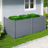 Set of 2 48 x 38 Inch Air Conditioner Fence 2 Panels with Metal Ground Stakes-Gray - Gallery View 1 of 8