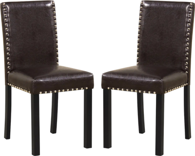 Costway Set of 2/4 Faux Leather Upholstered Parsons Dining Chairs 79019033 New