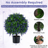 Artificial lavender topiary ball tree with vivid blooms and realistic moss, perfect for home decor or events.